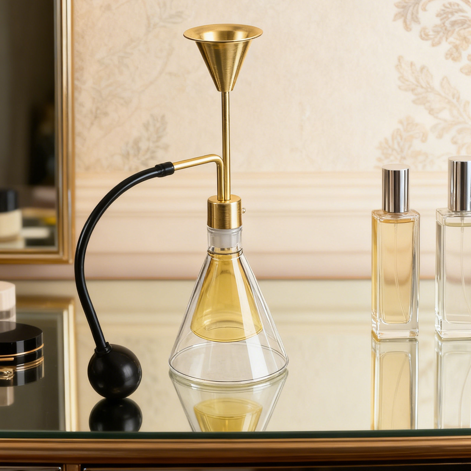 Home Fragrance For Diffuser - Çift Cidarlı Cam Esansiyel Yağ Şişesi