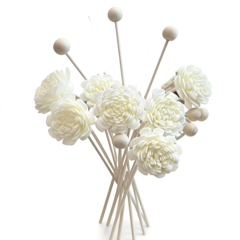 Reed Diffuser Set - 10 adet yapay çiçek Rattan kamış